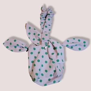 Labelrail x Alice and Olivia Womens Ruched Polka Dot Mini Bag Purple and Green